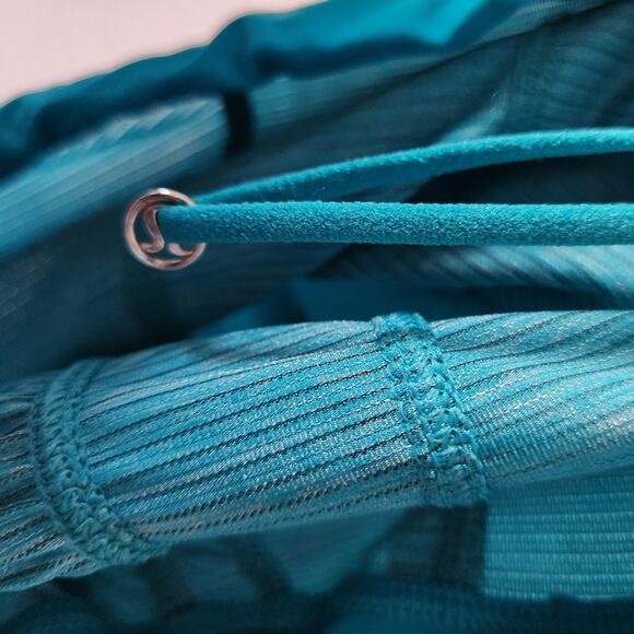 Lululemon Run: Silver Bullet Short Sleeve SS Tech Tee Ruffle Cinch T-Shirt Top - Picture 7 of 8